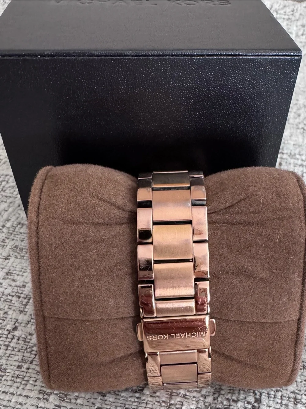 Michael Kors Rose Gold and White Chronograph Bracelet Watch